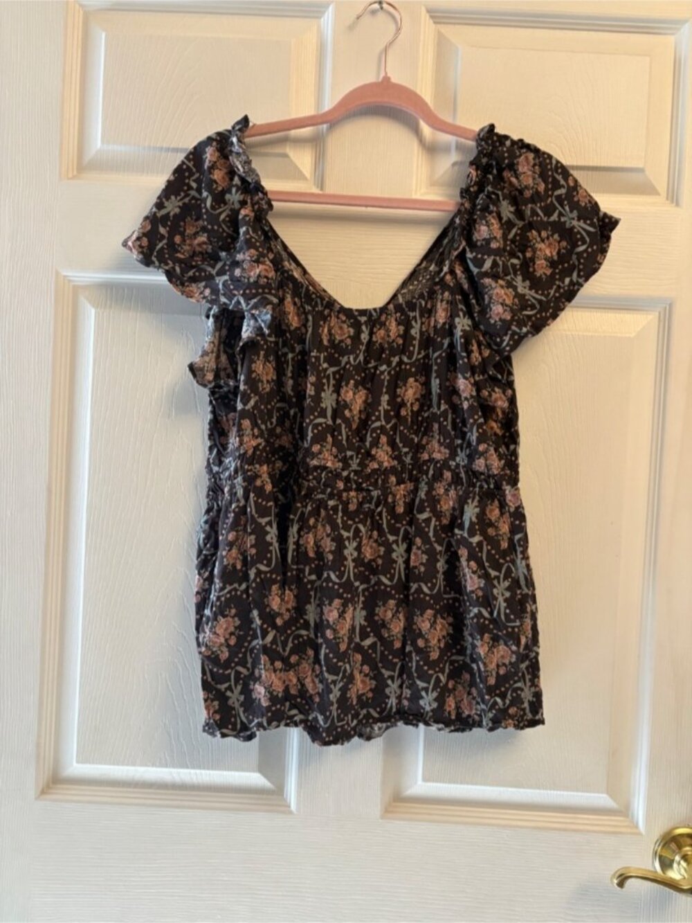 Flowy Printed Boho Top - Picture 4 of 4